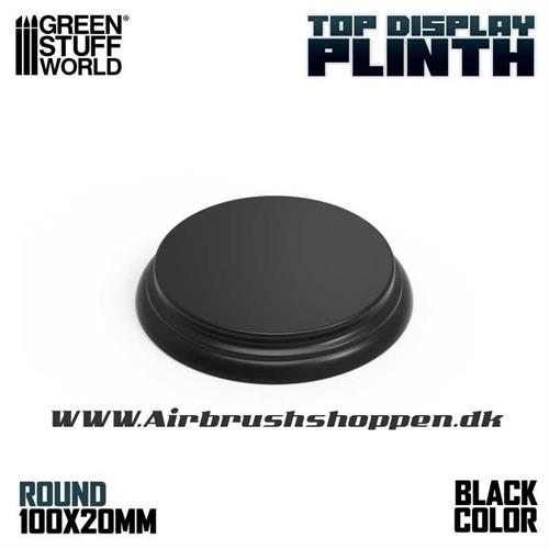 Round Wood display bases 10 cm 18mm - Black GSW